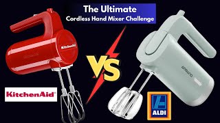 The Ultimate Cordless Hand Mixer Challenge KitchenAid vs Aldi Ambiano [upl. by Schriever]