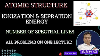 IONIZATION ENERGY OF HYDROGEN LIKE SPECIES  NUMBER OF SPECTRAL LINES  ATOMIC STRUCTURE CLASS 11 [upl. by Anerbas]