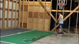 Turning a Barn into a Basketball facility Part 3 basketball barn [upl. by Zenda]