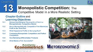 Microeconomics  Chapter 13 Monopolistic Competition [upl. by Erdne268]