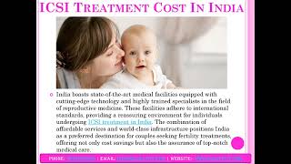 ICSI Treatment Cost In India [upl. by Zerk]