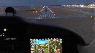 Tecnam P2008 night landing [upl. by Kentiggerma915]