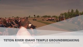 Teton River Idaho Temple Groundbreaking Ceremony [upl. by Ahsir]