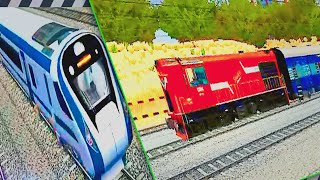 VANDE BHARAT vs WDP3A BLUE ICF EXPRESS  BUMPY RAILROAD Train Simulator  Railworks  MSTS GAMEPLAY [upl. by Adiell]