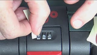 How to Unlock Suitcase With Combination  How To Change Lock Number [upl. by Anibur]