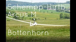 SchemppHirth Arcus M Takeoff from Bottenhorn Airfield [upl. by Idarb137]