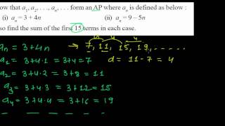 Proving Arithmetic Sequence from Nth term of a Sequence and Finding the Sum [upl. by Lenssen]