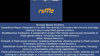 several alternatives to SWF Player for playing SWF files on PC [upl. by Adnorrehs]