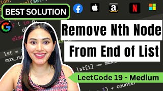 Remove Nth Node From End of List  LeetCode 19  Python Iterative and Recursive [upl. by Latsirhc]