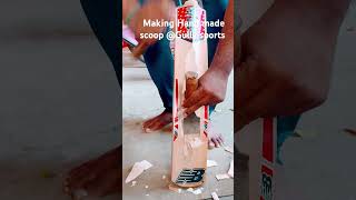 Making Hand Made scoop amp reduce bat weight Gullysports 7339404404 porur [upl. by Elyc]