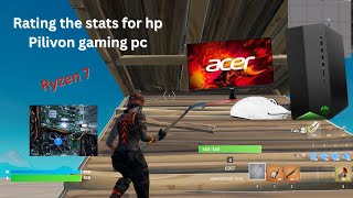 Rating The Hp pilivon gaming pc Fortnite🔥😱 [upl. by Ihel254]