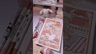 Making Kawaii Journal 🦀Journal Sticker Red Theme❤asmr journal sticker journaling [upl. by Slifka848]