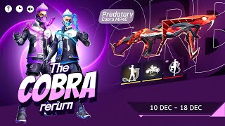 Cobra Bundle Return Confirm Date  New Event Free Fire Bangladesh Server  free fire new event [upl. by Wharton]