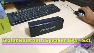 Zealot Portable Bluetooth Speaker 10W S31 [upl. by Ahsayn]