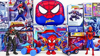 Spiderman vs Venom toy collection unboxing  Hero Series Deluxe Venom  Marvel legends ASMR [upl. by Ibrek]