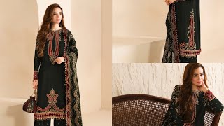 JAZMINE WINTER 2024 VELVET LUXURY WEDDING COLLECTIONTOP PAKISTANI DRESS BY SHAEEBIZ [upl. by Mace496]