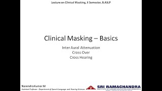 Clinical Masking  Basics [upl. by Aeneg]