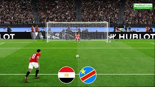 Penalty Shootout EGYPT vs DR CONGO 2024  18 Final African Cup of Nations 2023  PES Gameplay [upl. by Htilil]