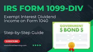 IRS Form 1099DIV Explained Reporting Exempt Interest Dividend Income [upl. by Aivan283]