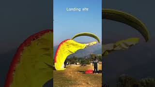 Landing site 🪂 paragliding youtubeshorts shorts shortsvideo [upl. by Ertnod]