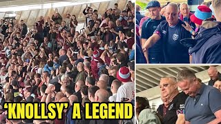 West Ham Fan ‘Knollsy’ given Standing Ovation after fighting AZ Alkmaar Fans [upl. by Levitt]