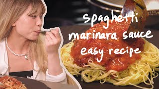 Easy 30Minute Olive Garden Copycat Spaghetti Marinara Recipe [upl. by Yokum]