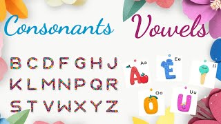 Vowels and Consonants for kids  English grammar  vowels and Consonants examples englishgrammar [upl. by Luaped]