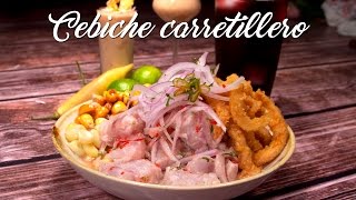 COMO HACER CEBICHE CARRETILLERO CON CHICHARRON DE POTA  COMIDA PERUANA  RECETA DE ACOMERPE [upl. by Alisun]