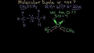 Molecular Dipole Moment Example 3 dimethyl ether CH3OCH3 [upl. by Marigolda]