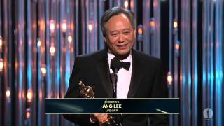 Ang Lee ‪winning the Oscar® for Directing quotLife of Piquot [upl. by Sivam953]