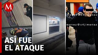 Apuñalamiento múltiple en el metro Tacubaya deja una víctima grave [upl. by Cressida528]