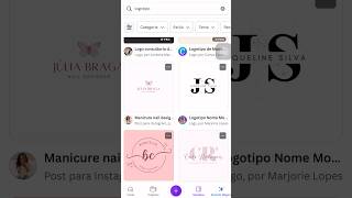 Como fazer logotipo pelo celular  Com Canva canva logotipo tutorial [upl. by Caassi620]