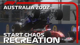 F1 2002 Australian GP Start CARNAGE Recreated  2002 Australian Grand Prix [upl. by Kaplan]