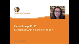 Carla Sharp PhD Mentalizing what it is and how to do it [upl. by Elfie698]