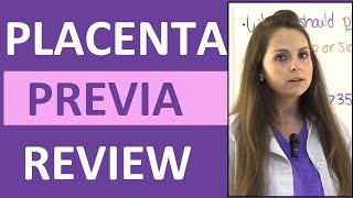 Placenta Previa Nursing Treatment Symptoms Types Causes NCLEX Lecture [upl. by Samuel]