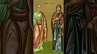 September 9 Byzantine Saint of Day Holy Parents Joachim amp Anna saintoftheday catholic orthodox [upl. by Vashtee]