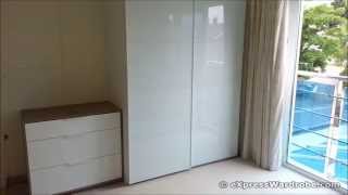 IKEA Pax FARVIK White Glass Sliding Door Wardrobe Design [upl. by Hera]