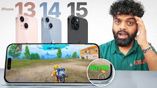 Gaming Ke Liye Konsa Best iPhone Hoga  iPhone 13 Ya Fir iPhone 14 vs 15 🔥 [upl. by Sams671]