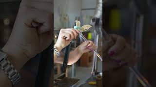 part2 Murano mastery how a glass bird is born 🪺 art italy madeinitaly shorts satisfying [upl. by Aletha340]