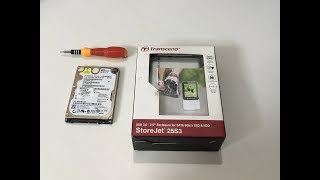 Transcend StoreJet 25S3  SSD to USB Converter Casing Simple steps [upl. by Goren]