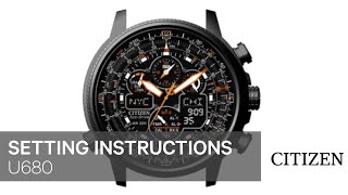 Citizen Watch Setting Instruction — U680 [upl. by Seldun]