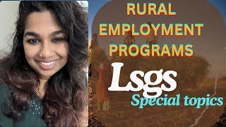 RURAL EMPLOYMENT PROGRAMS  LSGS MAINS  RURAL DEVELOPMENT [upl. by Eniamret]