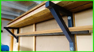 Making Simple Strong Gallows Shelving Brackets  Workshop Storage Ideas [upl. by Yelrebmyk142]