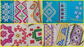 kutch work sindhi embroidery gujarati silai  embroidery border designs for saree blouse kurti [upl. by Arand]