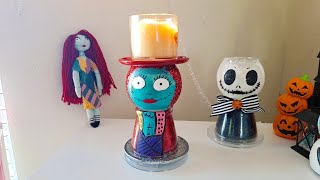 💙✨️DIY EASY SALLY CANDLE HOLDER IDEA [upl. by Ecirtahs]