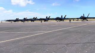 The Blue Angels Start Up At the Vero Beach Airshow [upl. by Oetsira]