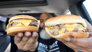 McDonalds Quarter Pounder vs Burger King Quarter Pounder REVIEW [upl. by Malliw]