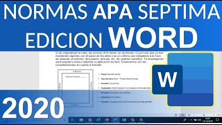 ELABORA UNA PORTADA EN WORD FÁCILMENTE SEGÚN NORMAS APA SÉPTIMA EDICIÓN 7ma  TRABAJOS ACADÉMICOS [upl. by Ordep]