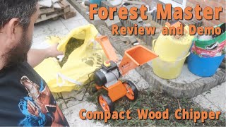 Forest Master  FM4DDE 240v Compact Wood Chipper  Review and Demo [upl. by Anal]