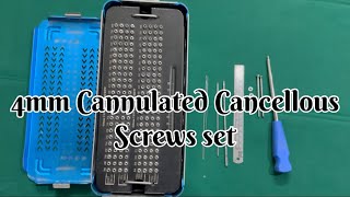 4mm Cannulated Cancellous Screw Set…for Ortho OT people …support OT wisdom 😇😀 [upl. by Ehcadroj]